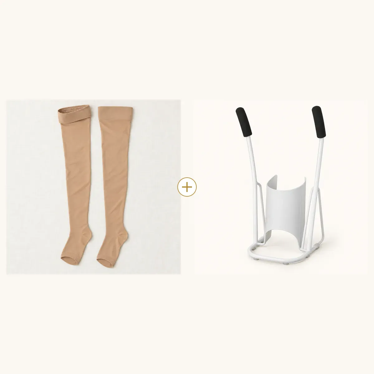 Thigh-High Stockings + Stocking Donner Set